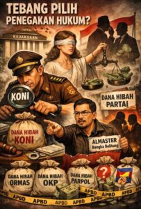 BERADOKNEWS - (Pangkalpinang) Langkah sejumlah Kejaksaan Negeri di Provinsi Kepulauan Bangka Belitung yang secara serentak mengintensifkan pemeriksaan dana hibah Komite Olahraga Nasional Indonesia (KONI) menuai kritik tajam dari Lembaga Swadaya Masyarakat Aliansi Masyarakat Terzolimi (ALMASTER) Bangka Belitung, Jum'at (26/12). 