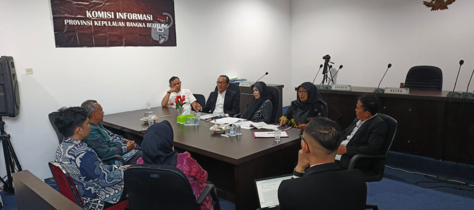 KI Bangka Belitung Koordinasi dengan PN dan PTUN Pangkalpinang Bahas Kedudukan Transkrip Persidangan