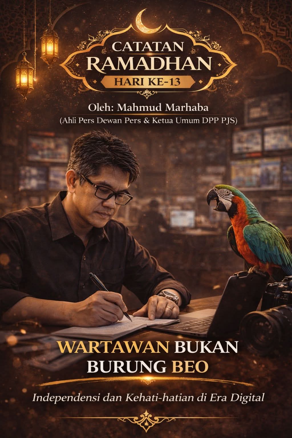 Independensi dan Kehati-hatian Digital, Pesan Keras Mahmud Marhaba untuk Wartawan