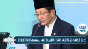 Kementerian agama RI Indonesia:lebaran jatuh pada hari Sabtu 21/3 -2026.M