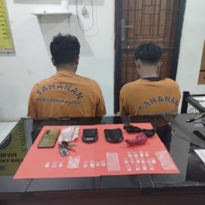 Tim Hantu Polres Bangka Barat Tangkap 2 ABH Pembawa 21 Paket Sabu di Mentok