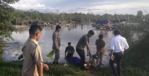 Polsek Belinyu Tertibkan Tambang Timah Ilegal Diarea Fasilitas Umum Desa Gunung Muda