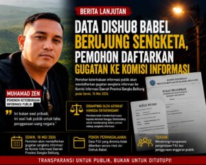 Data PJU Dishub Babel Berujung Sengketa, Pemohon Daftarkan Gugatan ke Komisi Informasi