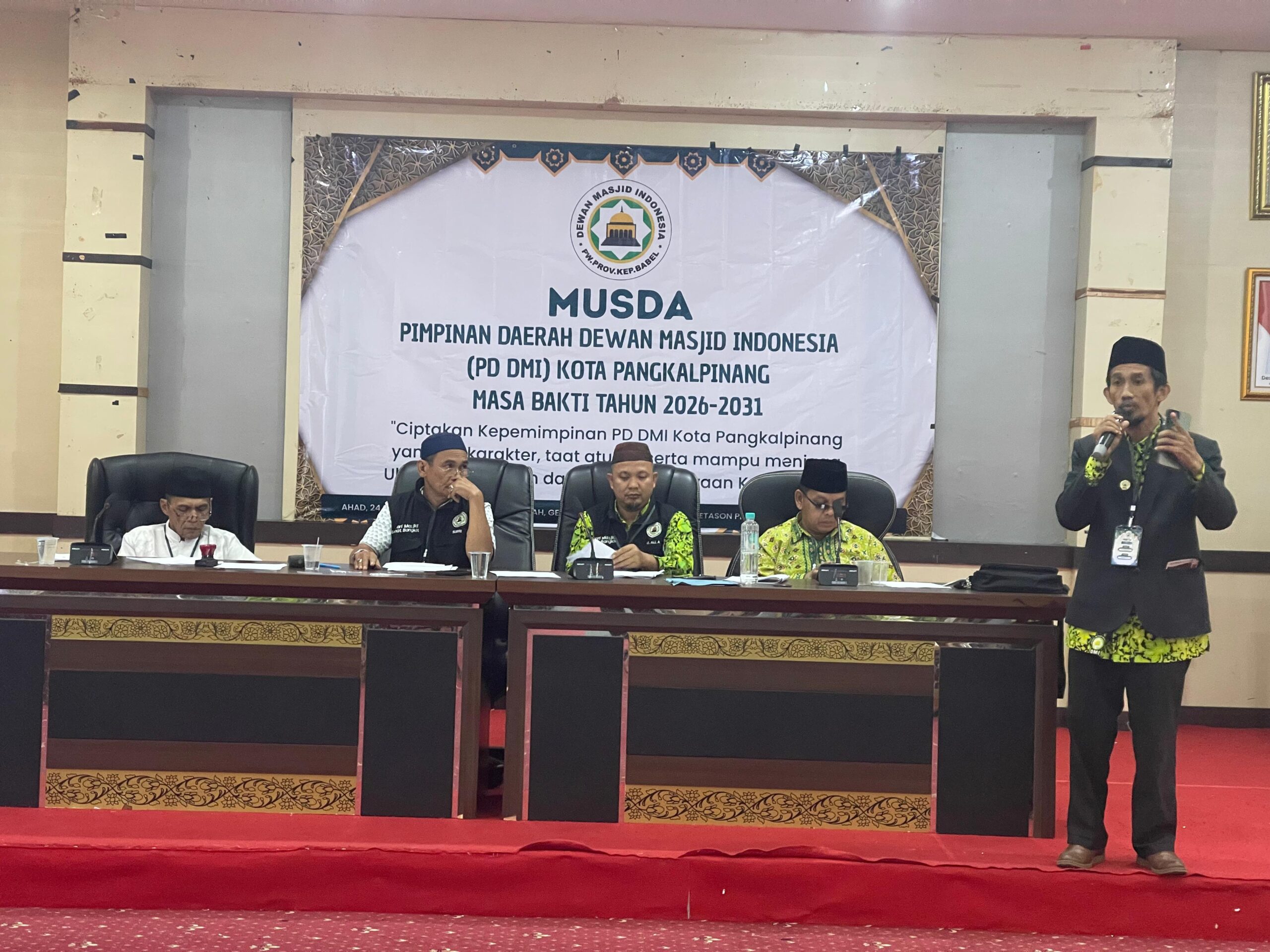 Musda Dewan Masjid Indonesia Kota Pangkalpinang Berlangsung Sukses, Penuh Hikmah dan Sejuk, Ust. Rusdianto, M.A Terpilih Secara Aklamasi