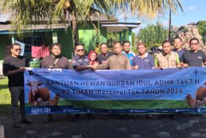Tiga Tahun Berturut-turut, PT Timah Salurkan Hewan Kurban untuk SMSI Babel