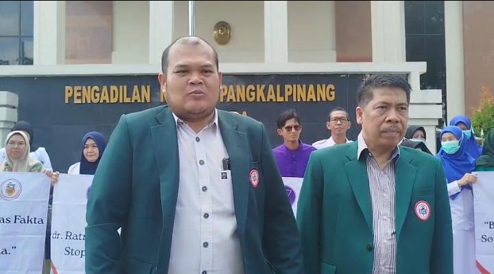 Aksi Simpati di PN Pangkalpinang, Ratusan Tenaga Kesehatan Beri Dukungan untuk dr Ratna
