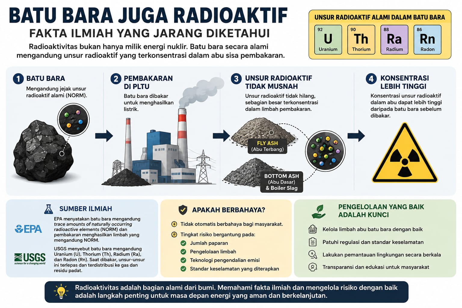 Batu Bara Juga Radioaktif, Fakta Ilmiah yang Sering Terlewat dalam Perdebatan Energi