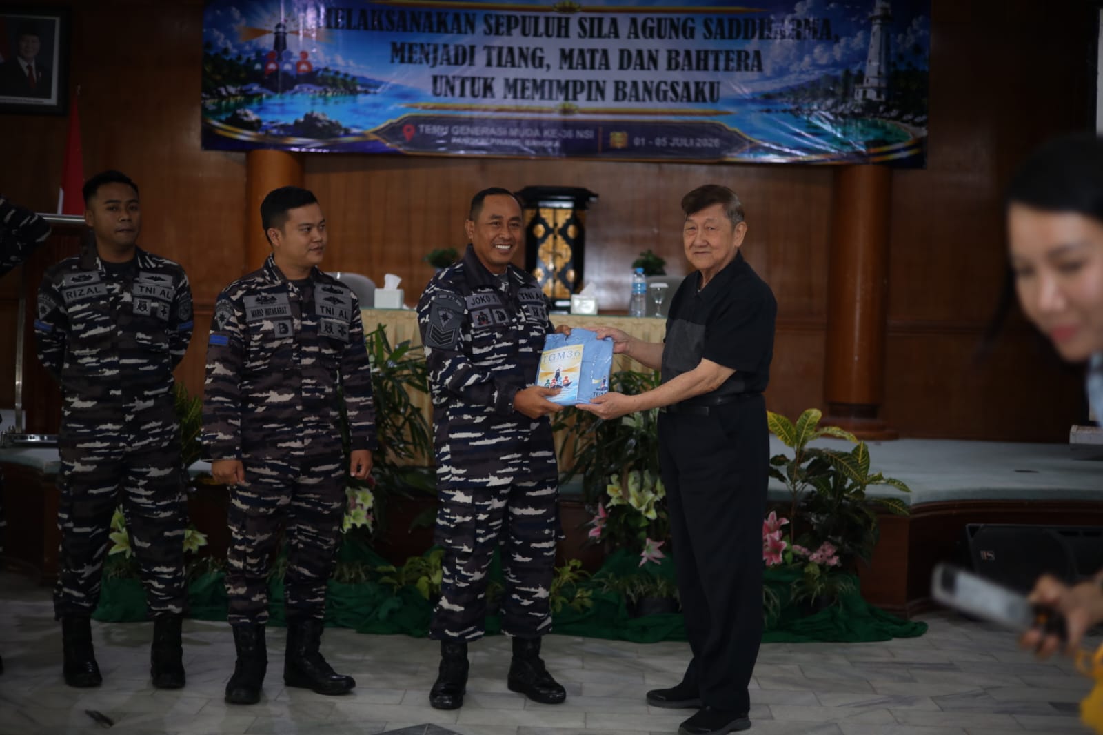 Empat Hari Latih Karakter Pemuda, Babinpotmar Lanal Babel Tuai Apresiasi pada Penutupan TGM ke-36