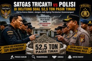 Satgas Tricakti vs Polisi di Belitung: Ketika Negara Beradu Otoritas di Atas 52,5 Ton Pasir Timah