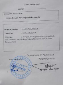 Jejaring Media RadakBabel.com Kembali Diadukan ke Dewan Pers, Kini Agoeng Noegroho Bongkar Dugaan Pelanggaran Pemberitaan Tin Slag