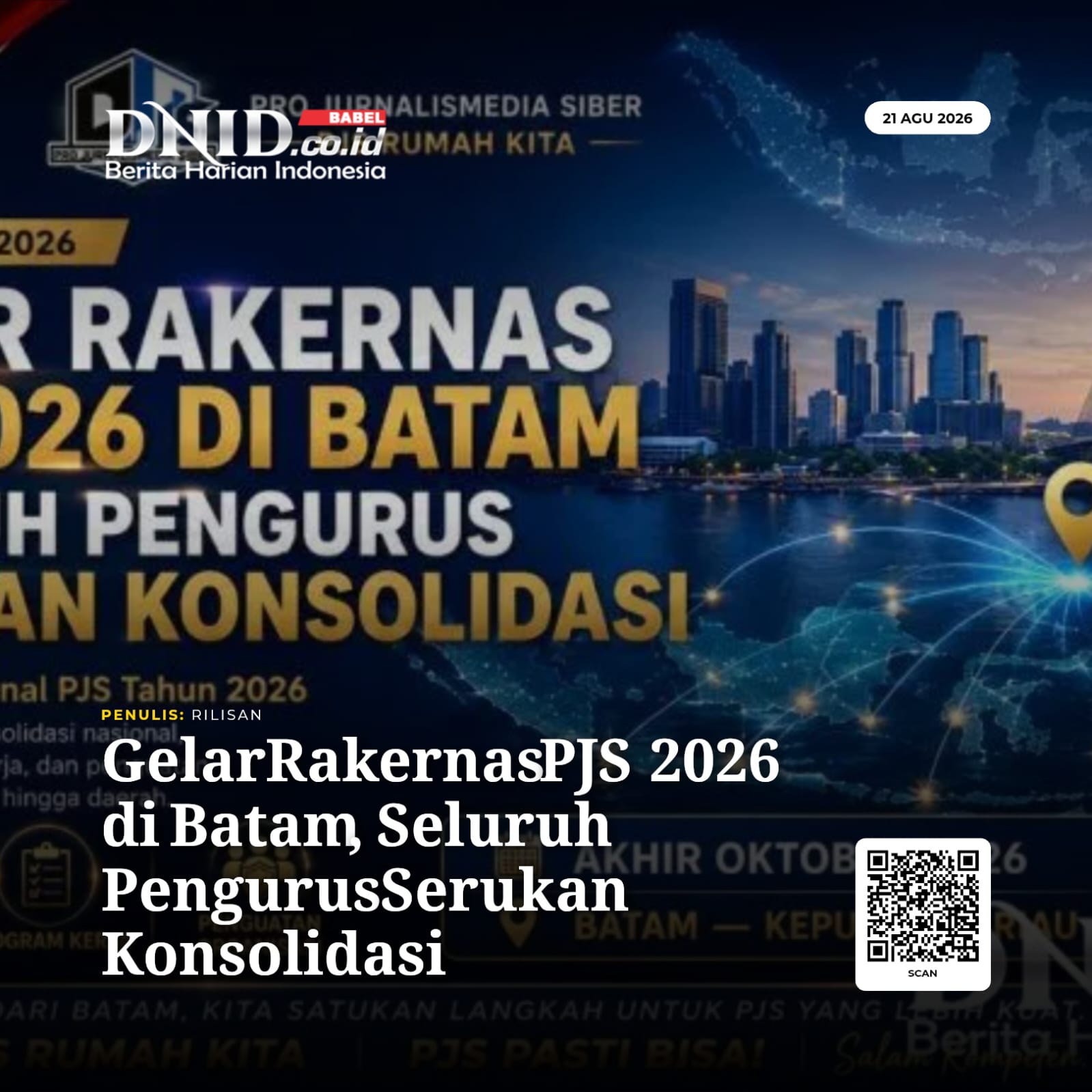 Gelar Rakernas PJS 2026 di Batam, Seluruh Pengurus Serukan Konsolidasi