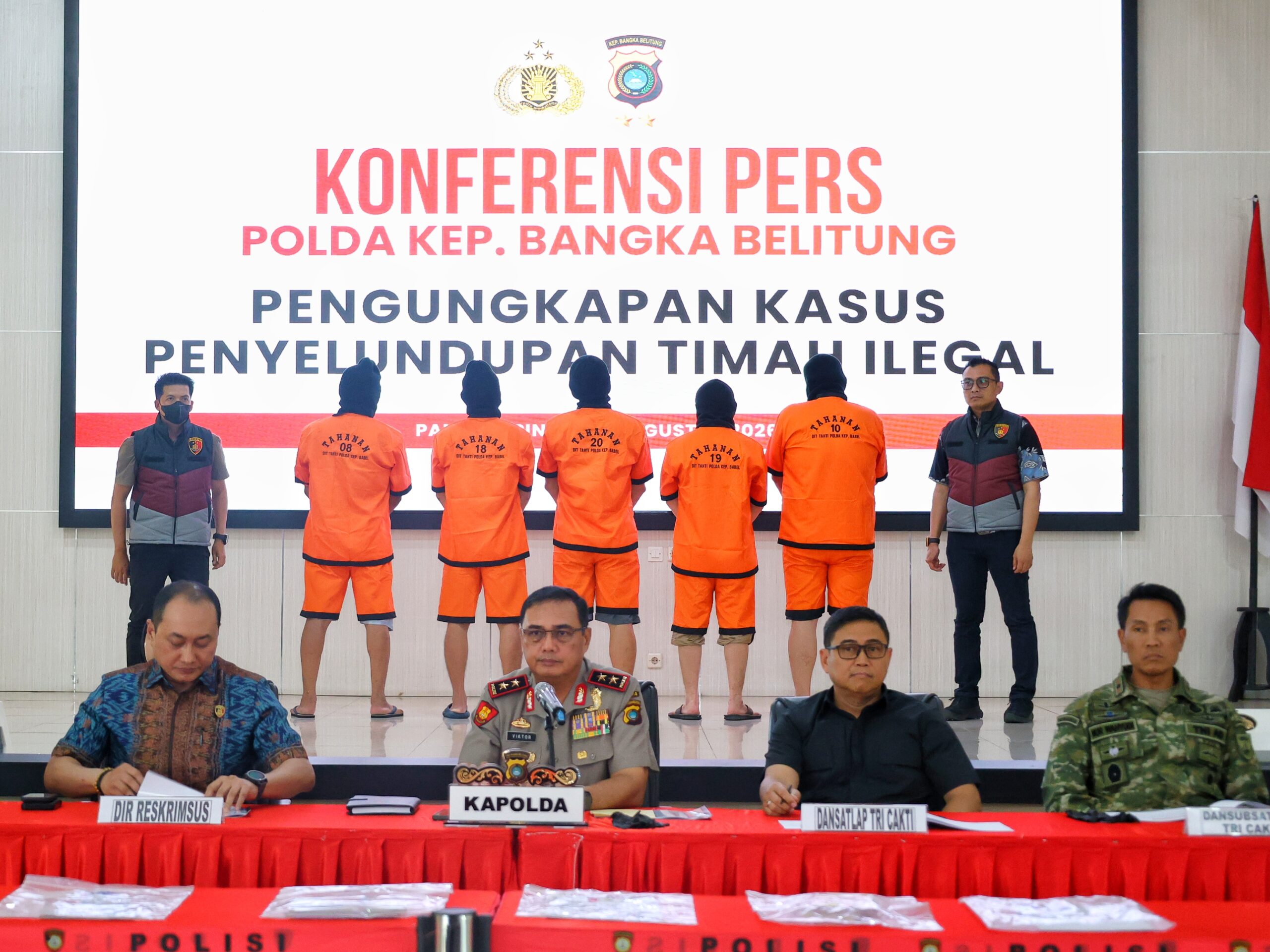 Polda Babel Ungkap Keberhasilan Gagalkan Penyelundupan 90,151 Ton Pasir Timah Ilegal