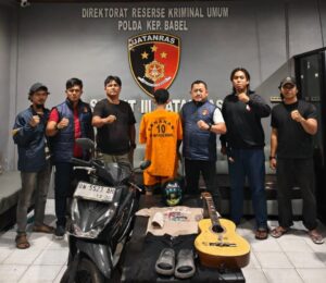Tim URC Polda Babel Tangkap Pemuda Residivis Di Pangkalpinang Usai Nekat Curi Motor