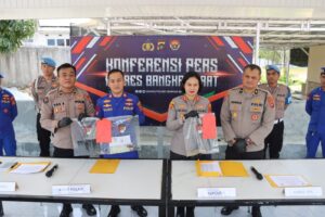 Polres Bangka Barat Konfrensi Pers Gagalkan Penyelundupan 4,9 Ton Diduga Logam Tanah Jarang