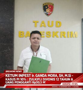 Vonis Korupsi Dana PI: INPEST Apresiasi 12 Tahun Zulkifli, Desak Kembalikan Rp30,5 Miliar