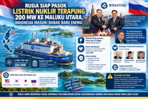 Kesepakatan Nuklir Indonesia–Rusia di Moskow: Dua Unit Pembangkit Terapung Bidik Maluku Utara
