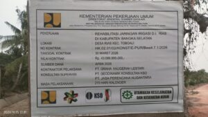 Proyek Irigasi Rias Rp43 Miliar Retak dan Ditambal Acian, Kontraktor dan Pengawas Harus Buka Suara