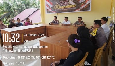 Kumpul Bersama Warga Segati, Kapolsek Langgam Tekankan Komunikasi Terbuka